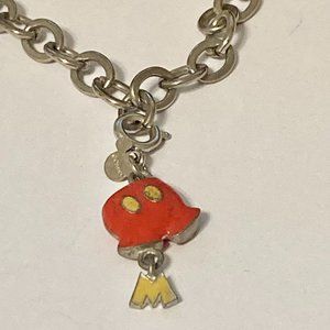 Disney Mickey Mouse Pants Starter Charm Bracelet High IntenCity 7.5" Enamel